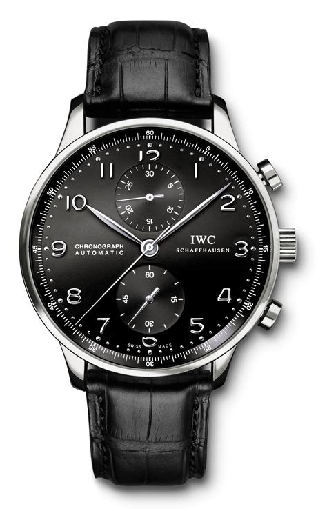 iwc portuguese chronograph black|iwc portuguese chronograph price.